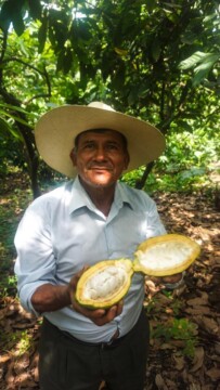 Cacao farmer in Peru