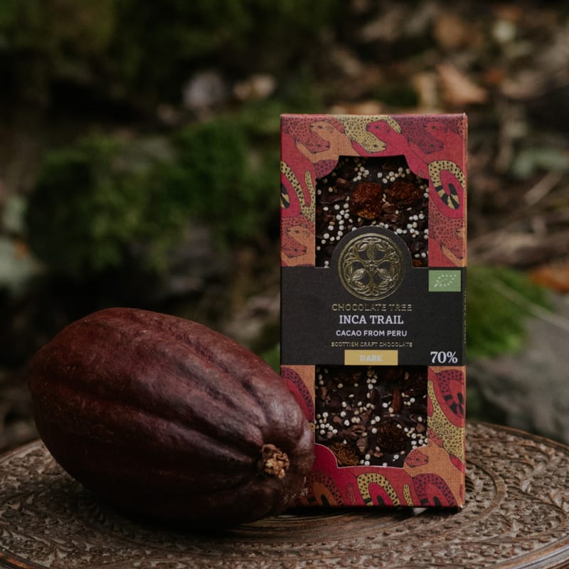 Inca Trail with cocoa pod
